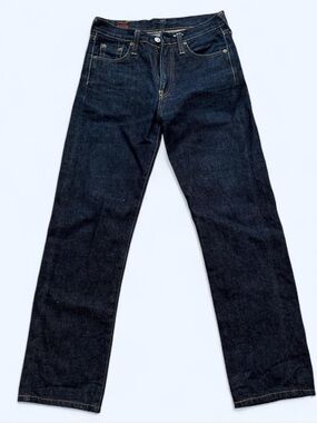Classic Dark Blue Straight-Leg Men's Jeans